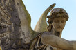 Monument to an angel on a cemetery Monument to an angel on a cemetery