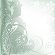 abstract blurred green background with  plant composition