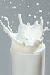 Splash in a milk glass