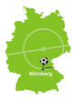 Fußballstadt nürnberg Deutschlandkarte