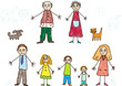 Kids Drawing. Family