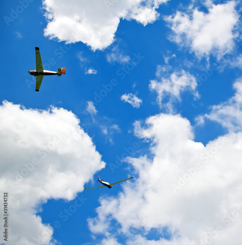 Photo: two gliders in the sky two gliders in the sky