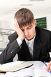 tired student in the classroom