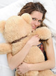 Young woman with teddybear Young woman with teddybear