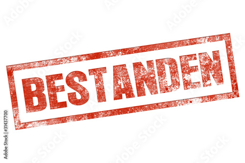 Illustration: BESTANDEN button BESTANDEN button