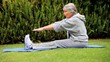 Mature woman stretching