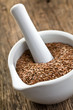 linseeds in mortar