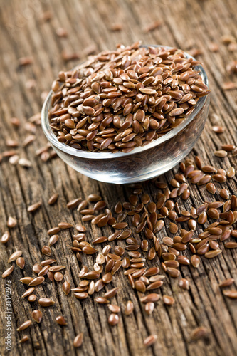 Photo: linseed in bowl linseed in bowl