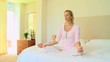 Woman doing the lotus position