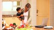 Mother having a lot of different tasks to do