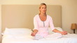 Video: Blond hair woman doing yoga Blond hair woman doing yoga