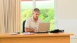 Man using a laptop