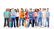 Group of people on whit