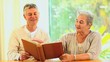 Mature couple share memories