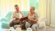 Mature couple sharing memories