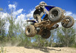 blue quad jumping