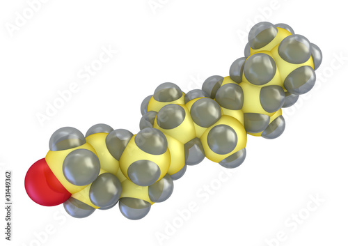 Illustration: Cholesterol model , isolated on white Cholesterol model , isolated on white