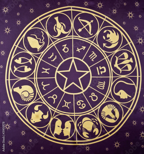 Photo: Wheel of Zodiac symbols Wheel of Zodiac symbols