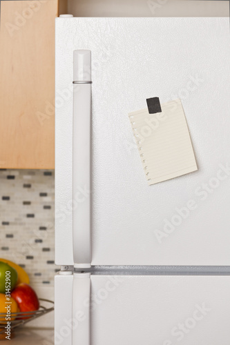 Photo: Note on refrigerator door Note on refrigerator door