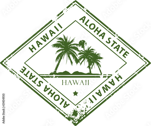 hawaiian islands vector. word Hawaii inside, vector