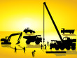 Baustelle Sonnenuntergang