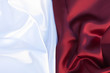 satin blanc et satin rouge