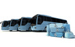 Coach bus travelling