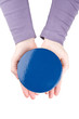 Hands are holding a blue gift box