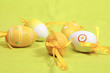 Photo: Easter eggs on green Easter eggs on green