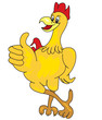 Chicken giving a thumbs up