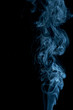 Abstract blueish smoke on black