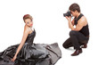 Young adult female model and photographer. Young adult female model and photographer.