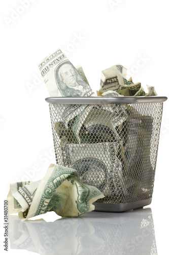 Photo: Money in basket Money in basket