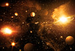 Stars of a planet and galaxy in a free space