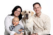 junge familie mit hund