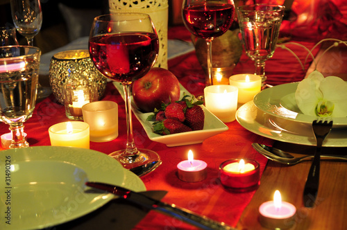 Foto: Abend Essen Kerzen Abend Essen Kerzen