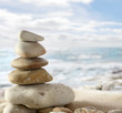 Stack of stones on the beach