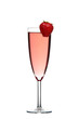 Red champagne drink with Strawberry isolated Red champagne drink with Strawberry isolated