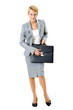 Businesswoman with briefcase
