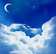 Photo: moon and beautiful clouds moon and beautiful clouds