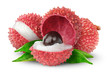 Fresh lychee isolated on white