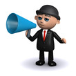 3d Banker spreads the good news with a megaphone... 3d Banker spreads the good news with a megaphone...