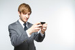businessman with mobile