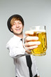 man with beer