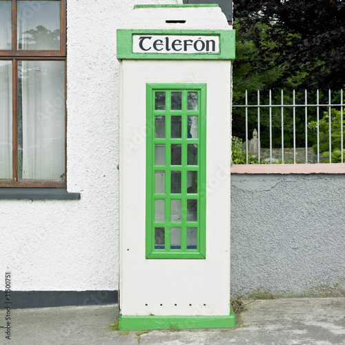 Photo: telephone booth, Malin, County Donegal, Ireland telephone booth, Malin, County Donegal, Ireland