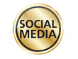Social Media Button Gold