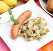 Mettenden mit Kartoffeln und Bohnen