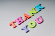 Thank you message on the background