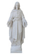 Marble statue of Jesus Christ isolated on white with clipping