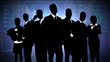 Group of businessmen, rivalry in the business.